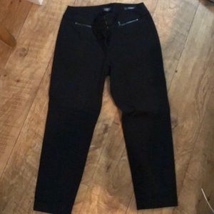 Ann Taylor Loft black crop dress pants